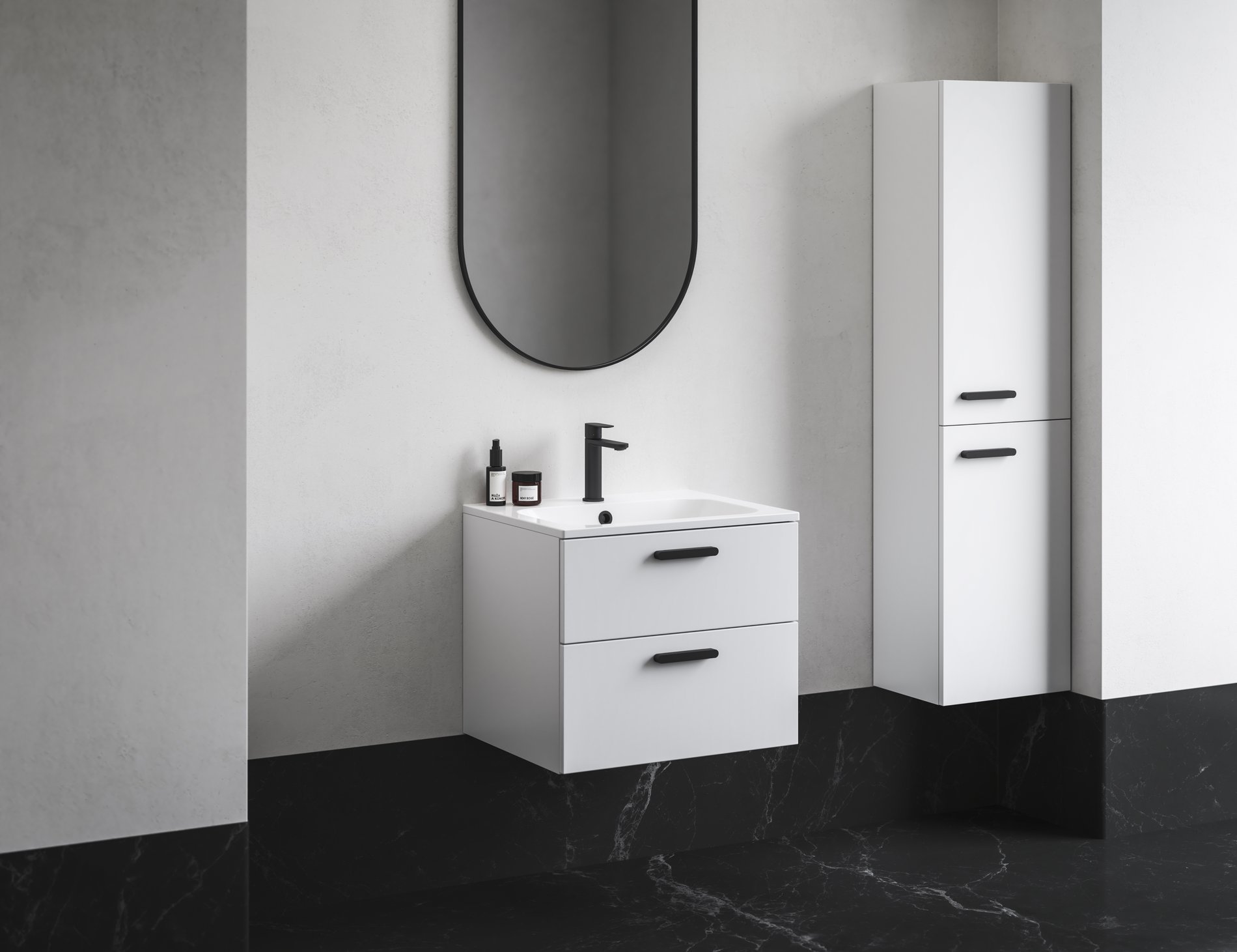 Ravak Chrome Slim 80 mosdó fehér, furattal – Fali mosdók