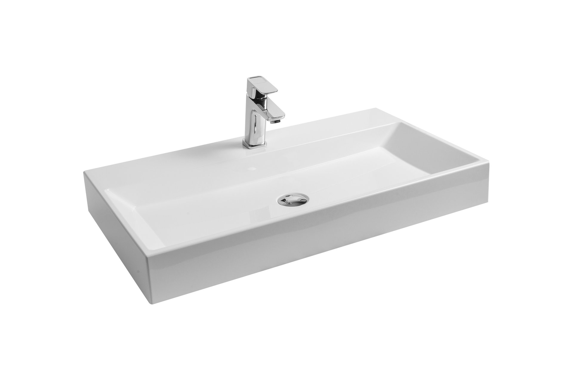 Ravak Natural 80 mosdó fehér, nyílással – Fali mosdók