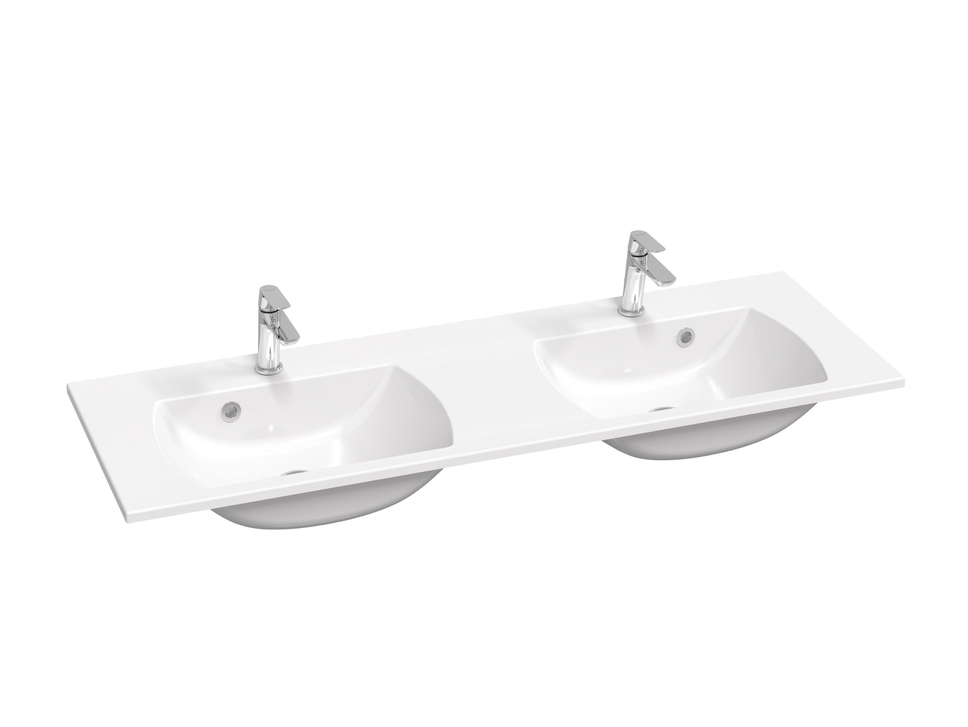 Ravak Classic Slim 130 duplamosdó fehér, furattal – Fali mosdók
