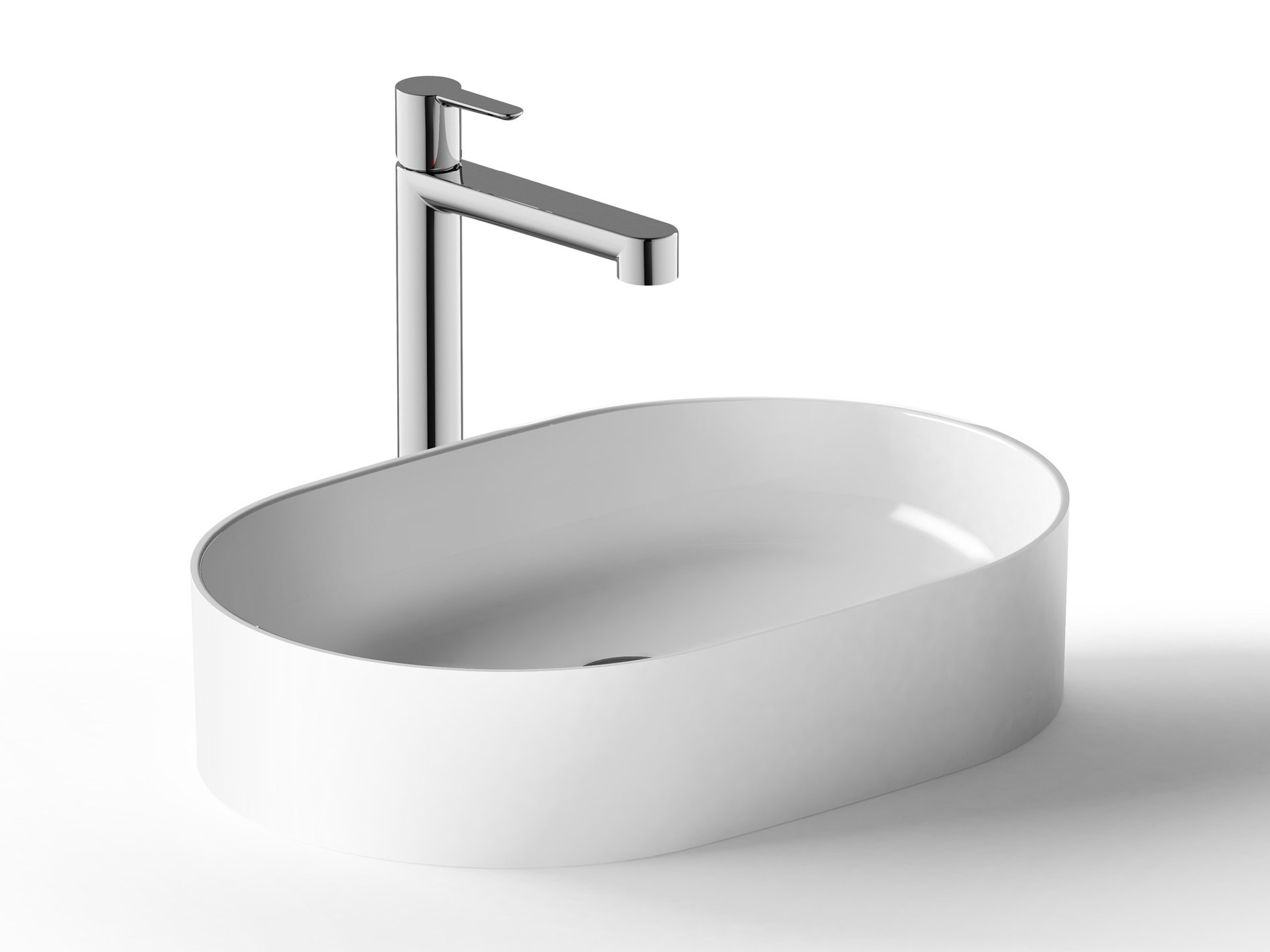 Ravak Ceramic Slim O 55 kerámiamosdó fehér – Pultra építhető mosdók