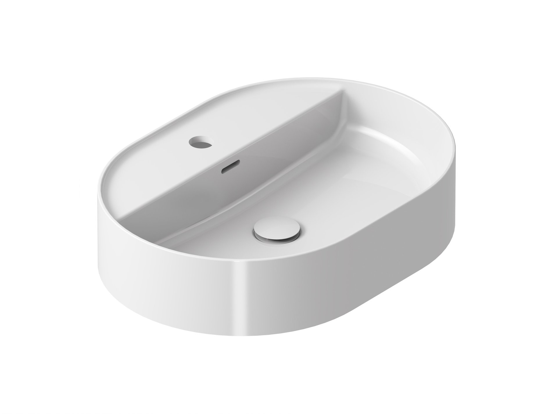 Ravak Ceramic Slim Shelf O 55 kerámiamosdó fehér – Pultra építhető mosdók