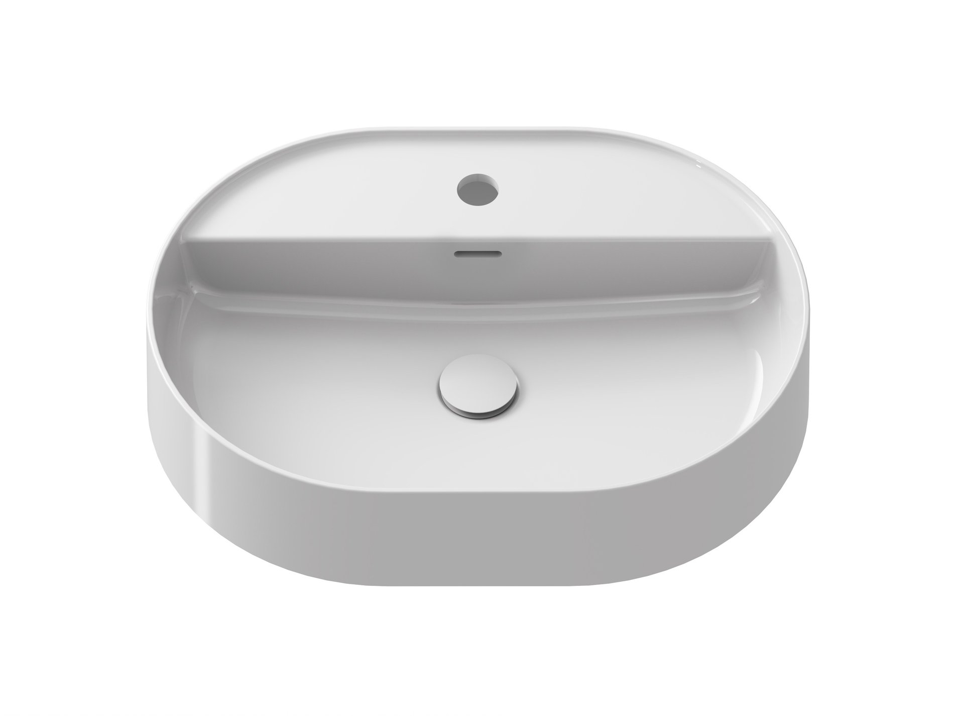 Ravak Ceramic Slim Shelf O 55 kerámiamosdó fehér – Pultra építhető mosdók