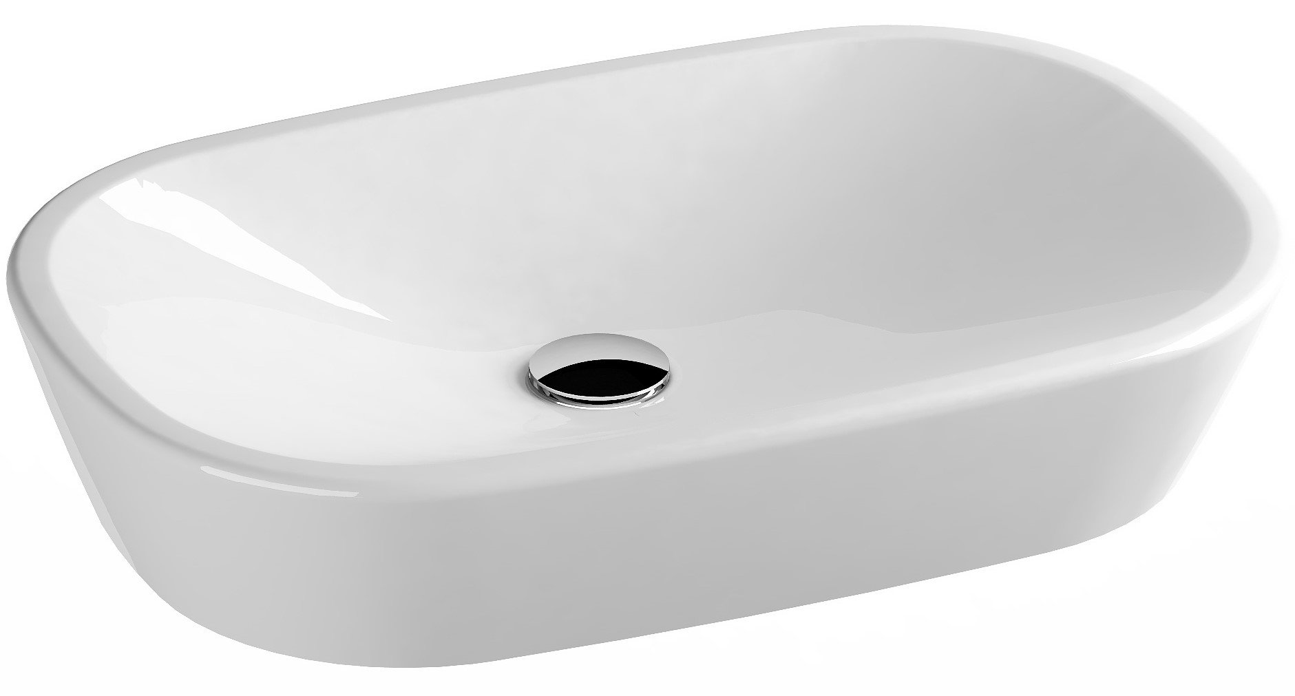 Ravak Ceramic O 60 kerámiamosdó – Fehér, Pultra építhető mosdók