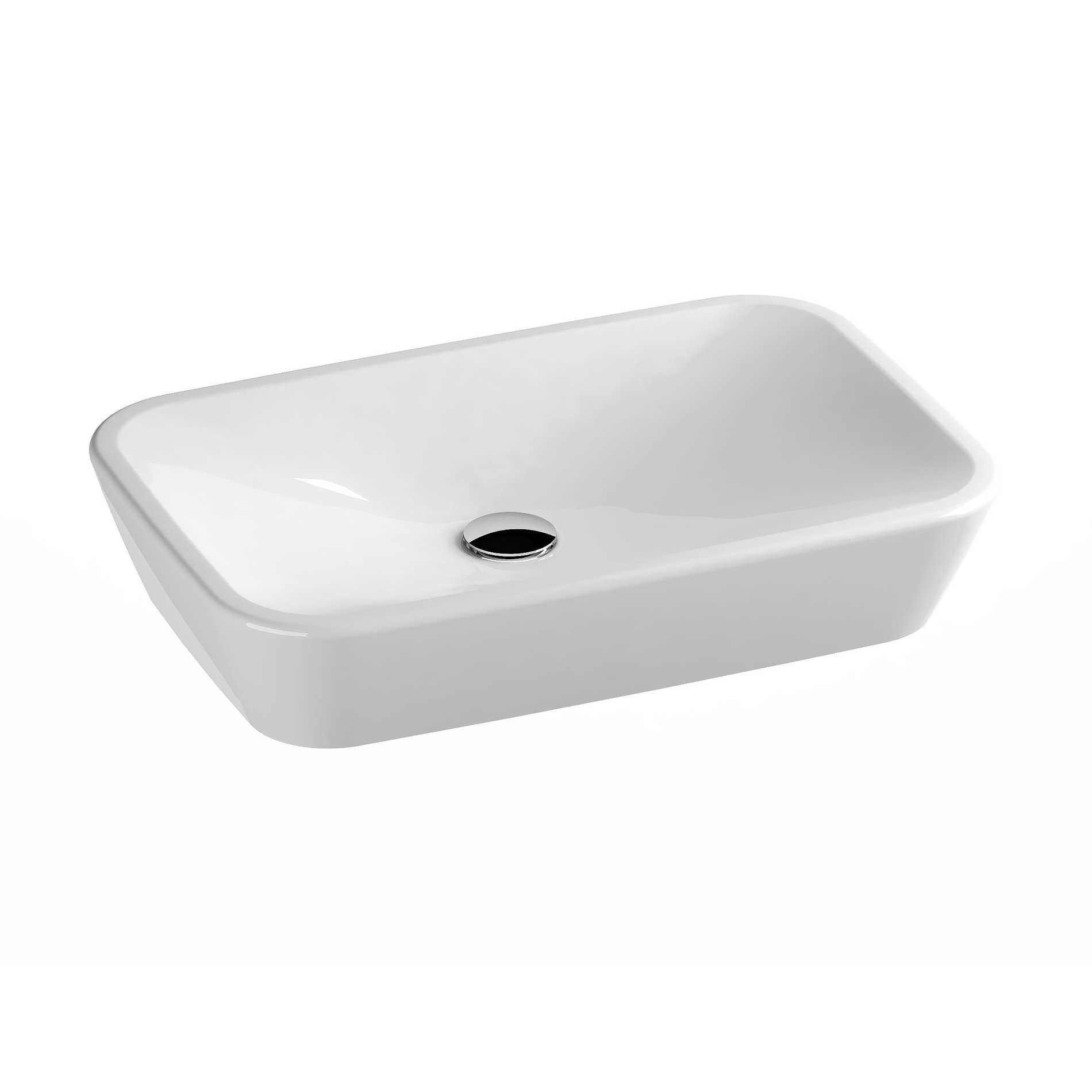 Ravak Ceramic R 60 kerámiamosdó – Fehér, Pultra építhető mosdók