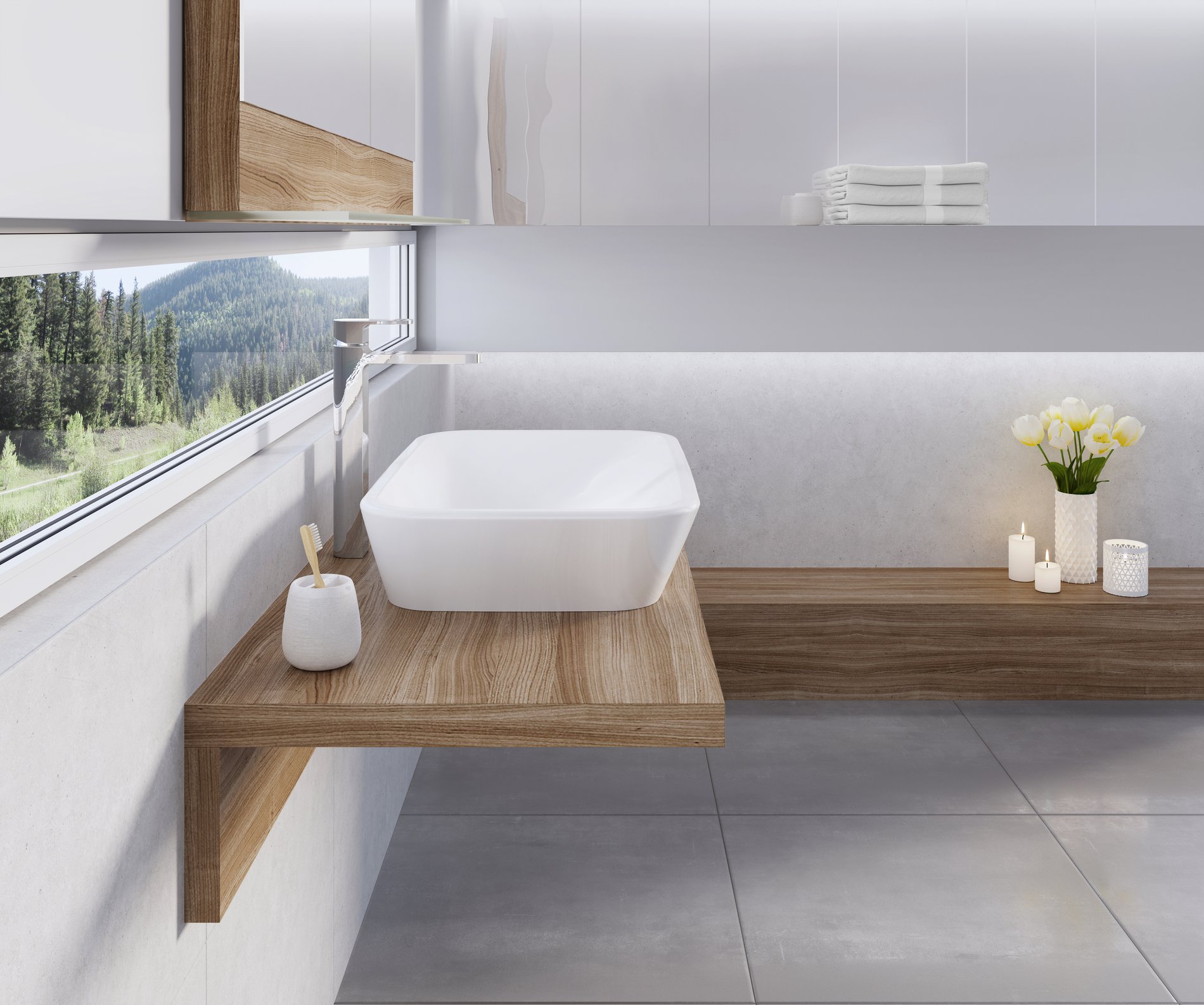 Ravak Ceramic R 60 kerámiamosdó – Fehér, Pultra építhető mosdók