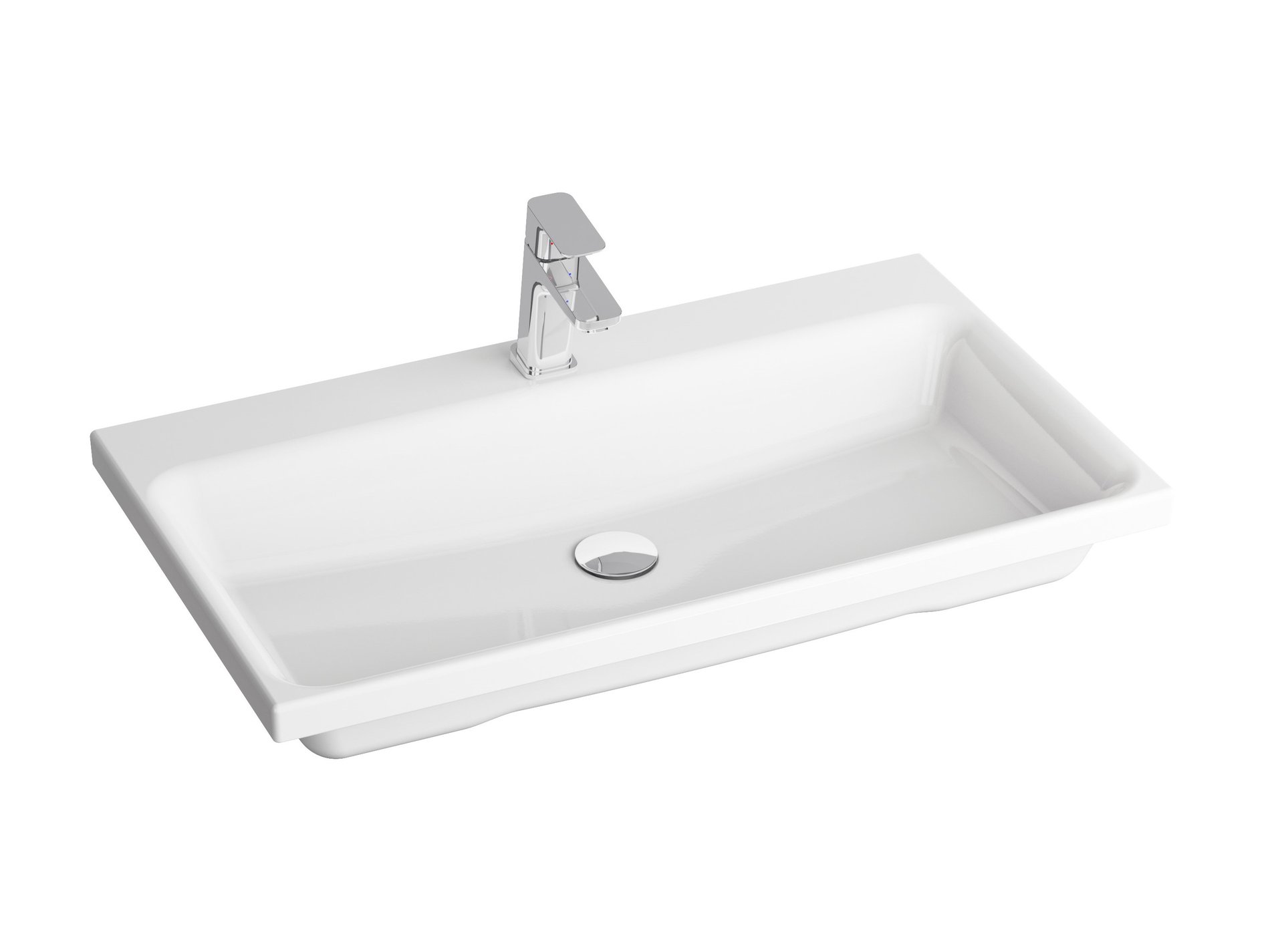 Ravak Comfort 80 kerámiamosdó fehér – Bútorba építhető mosdók