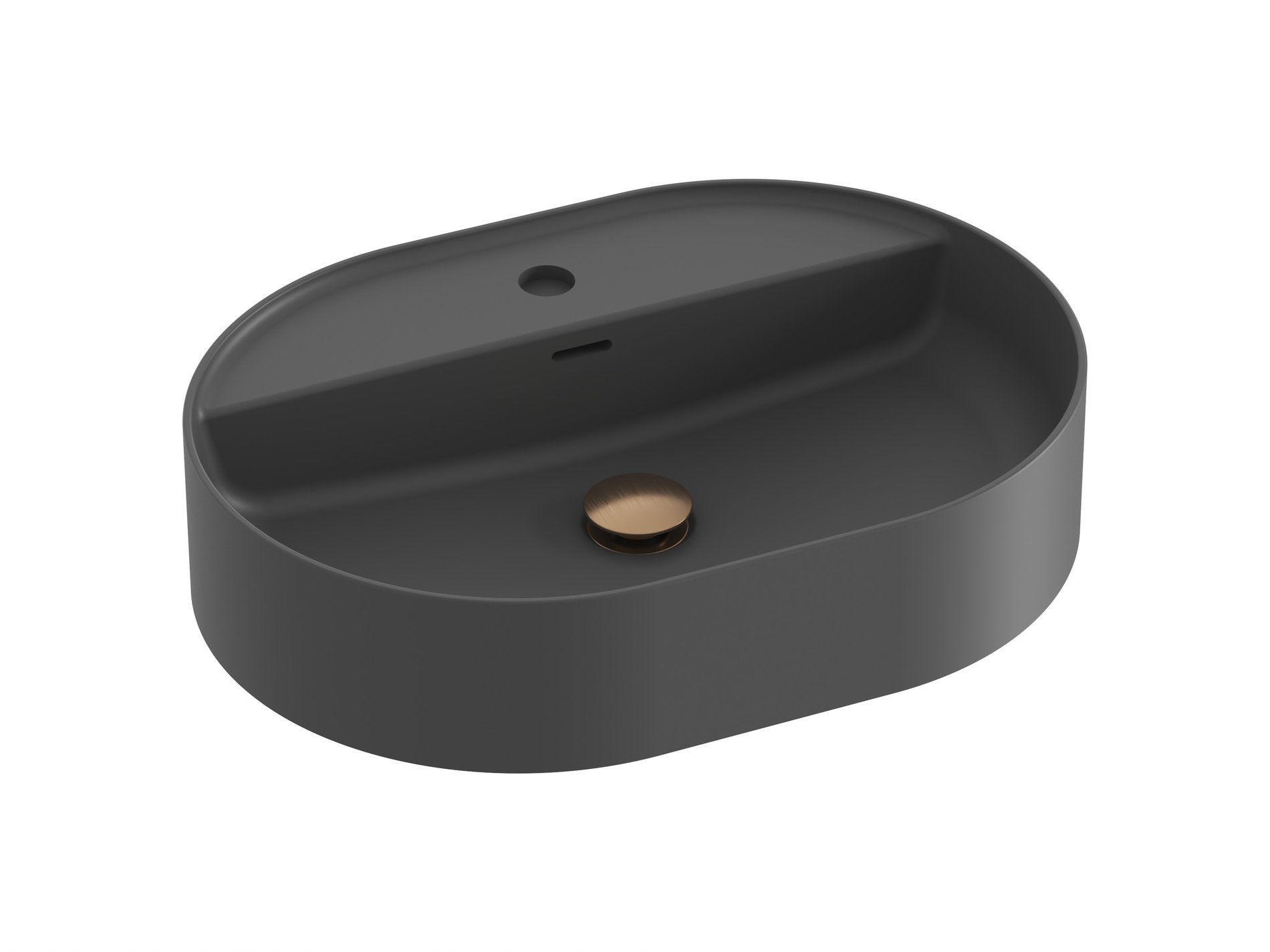 Ravak Ceramic Slim Shelf O 55 kerámiamosdó antracit – Pultra építhető mosdók