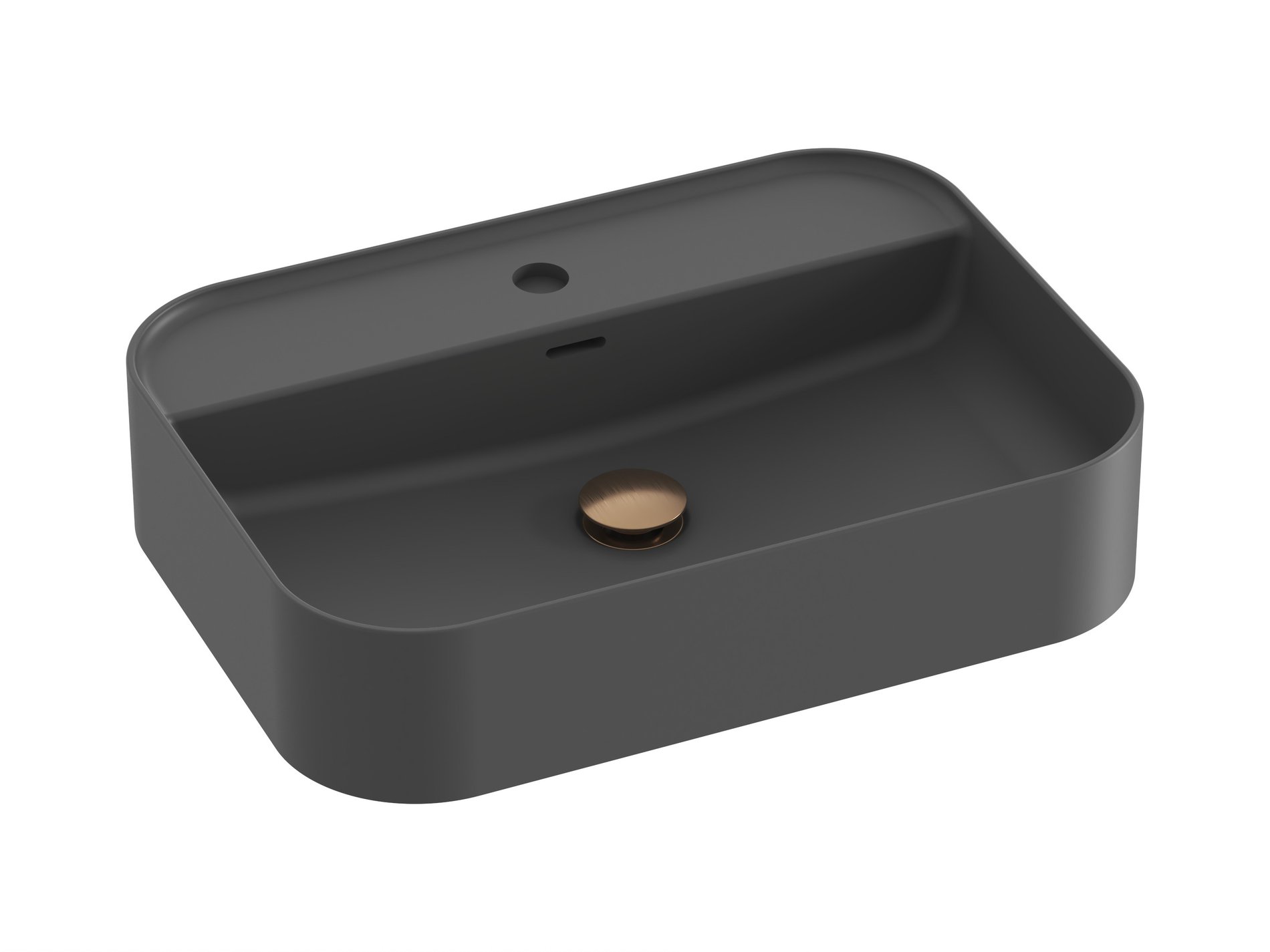 Ravak Ceramic Slim Shelf R 55 kerámiamosdó antracit – Pultra építhető mosdók