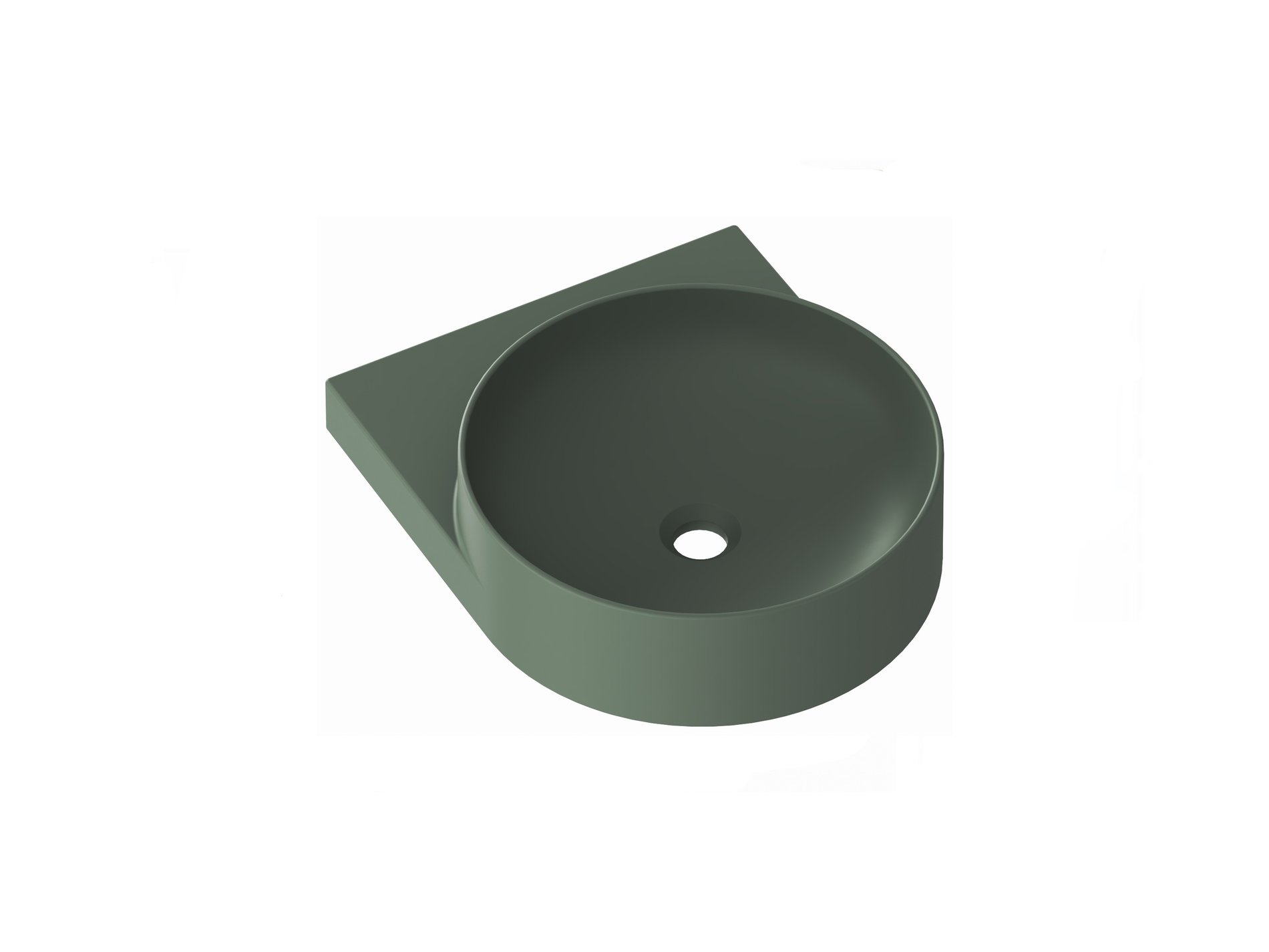 Ravak Yard 40 kerámiamosdó Grey Green – Zöld, Pultra építhető mosdók