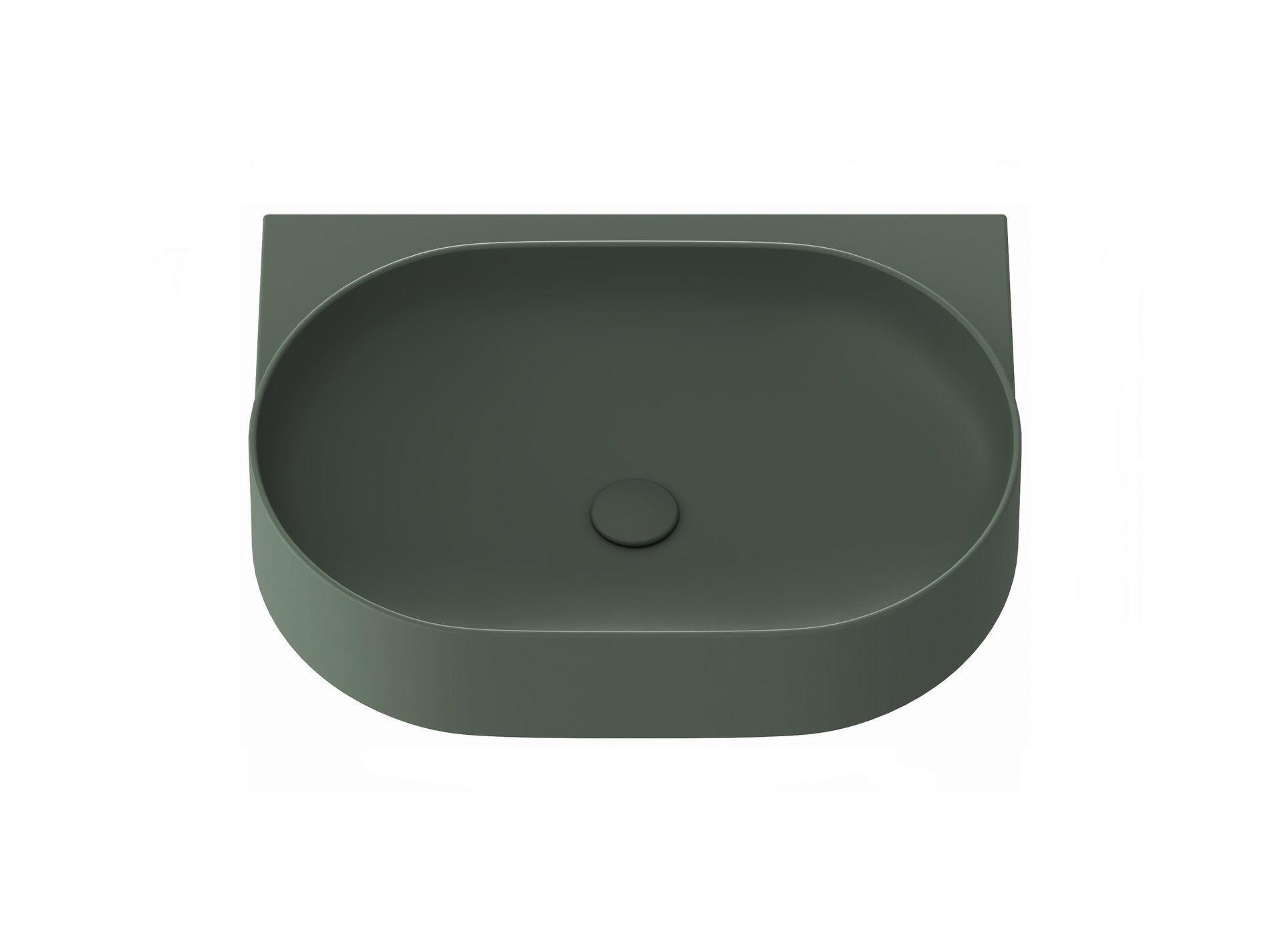Ravak Yard 60 kerámiamosdó Grey Green – Zöld, Pultra építhető mosdók
