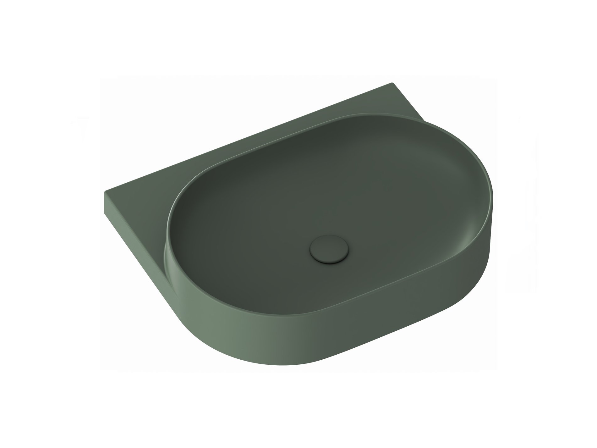 Ravak Yard 60 kerámiamosdó Grey Green – Zöld, Pultra építhető mosdók