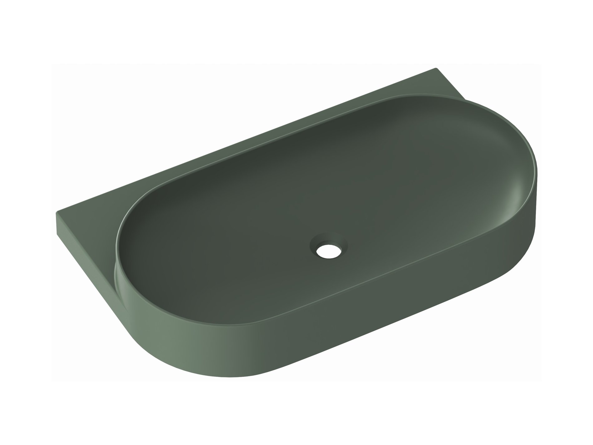 Ravak Yard 80 kerámiamosdó Grey Green – Zöld, Pultra építhető mosdók