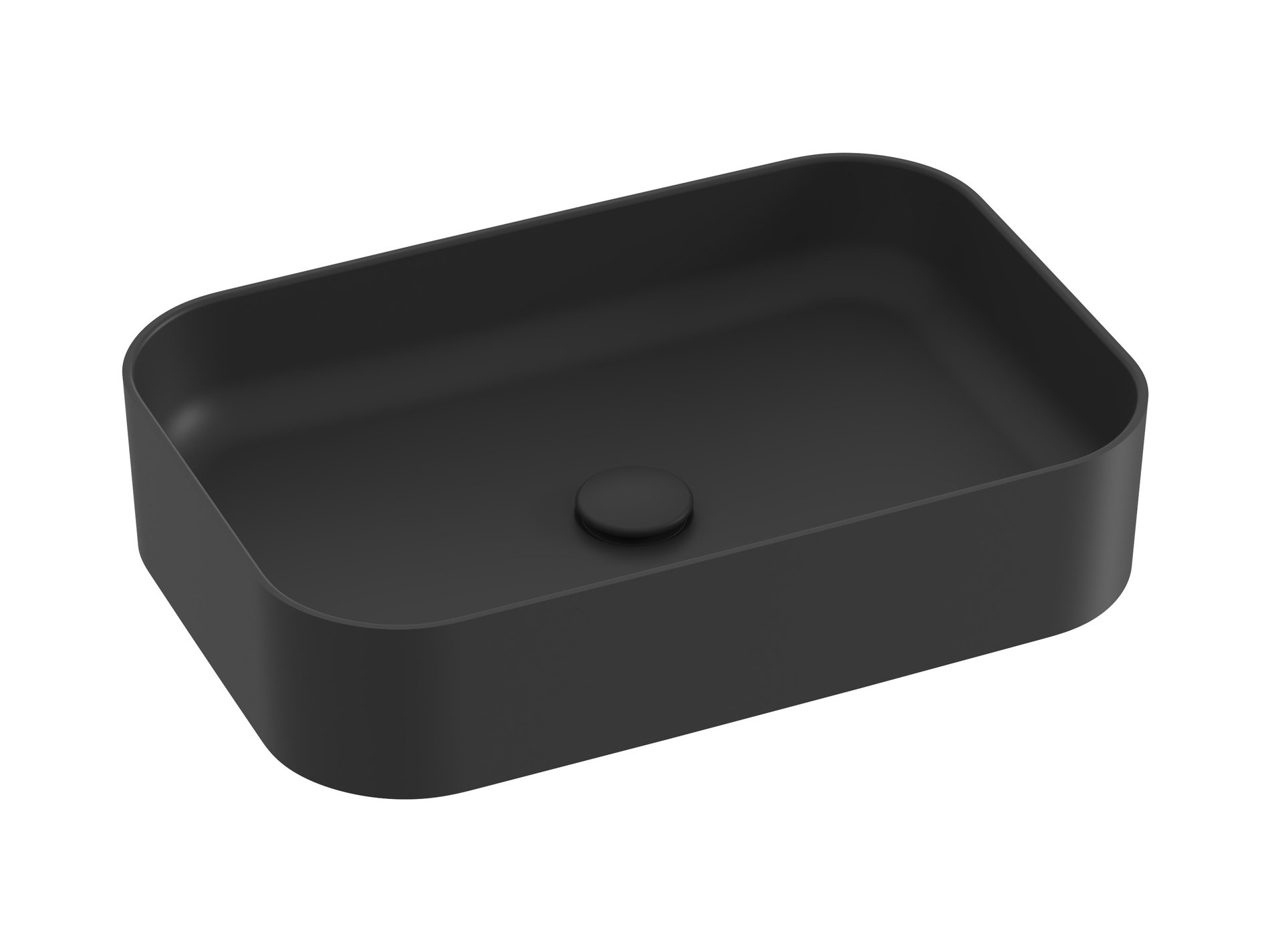 Ravak Ceramic Slim R 55 kerámiamosdó matt fekete – Pultra építhető mosdók