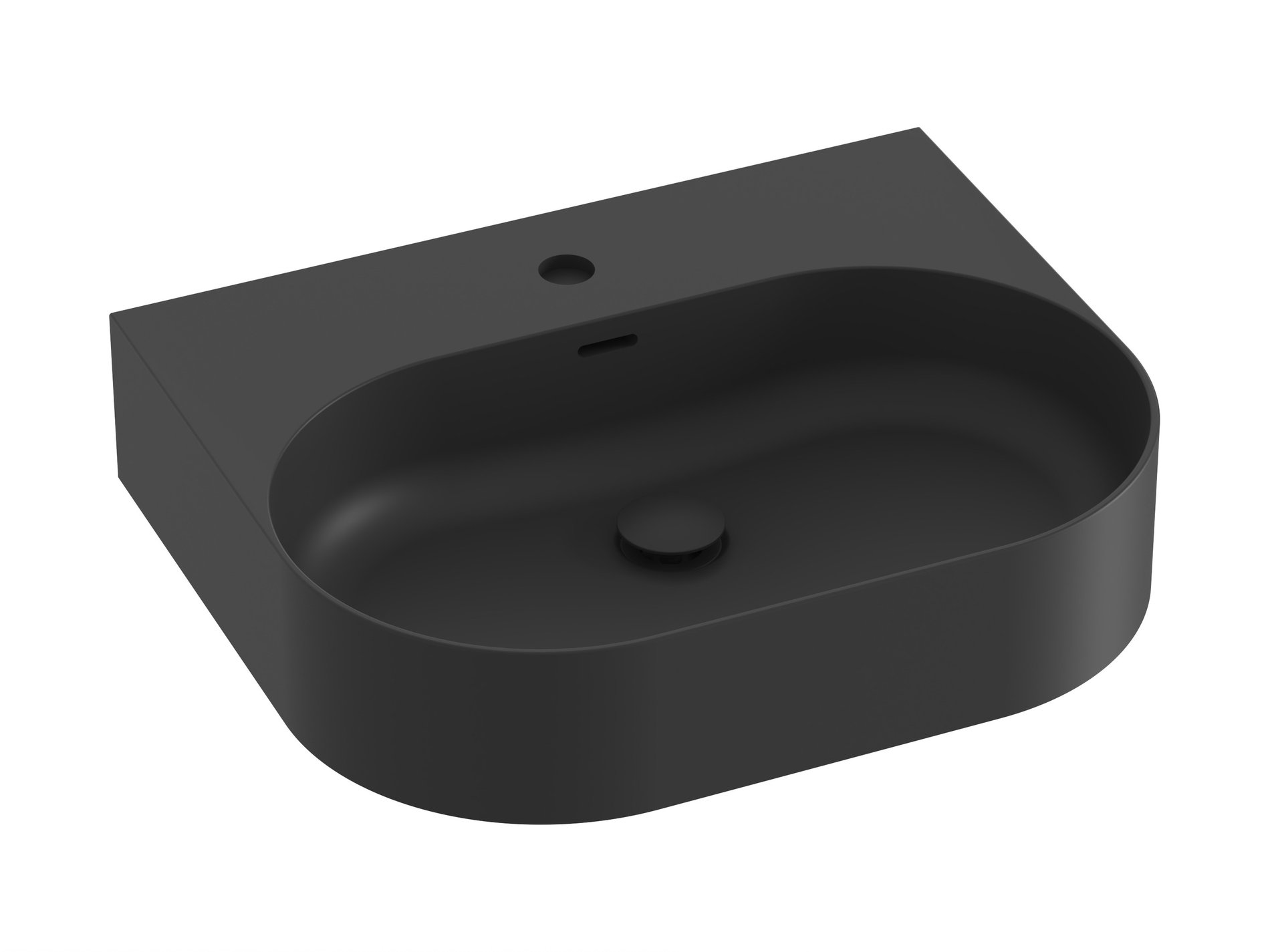 Ravak Ceramic Slim Wall O 55 N kerámiamosdó matt fekete – Fali mosdók