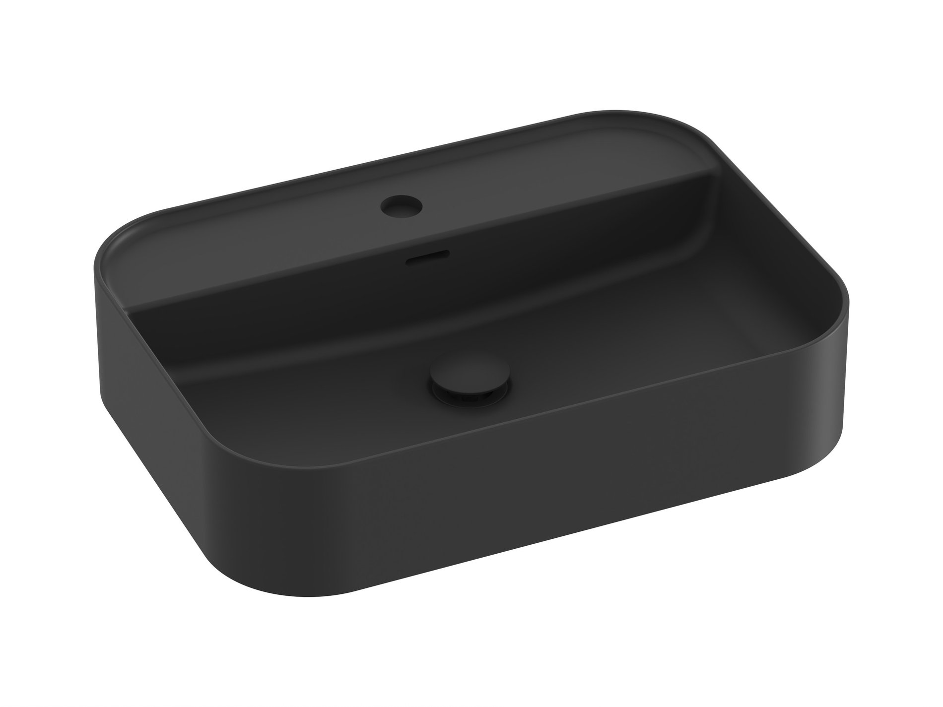 Ravak Ceramic Slim Shelf R 55 kerámiamosdó matt fekete – Pultra építhető mosdók