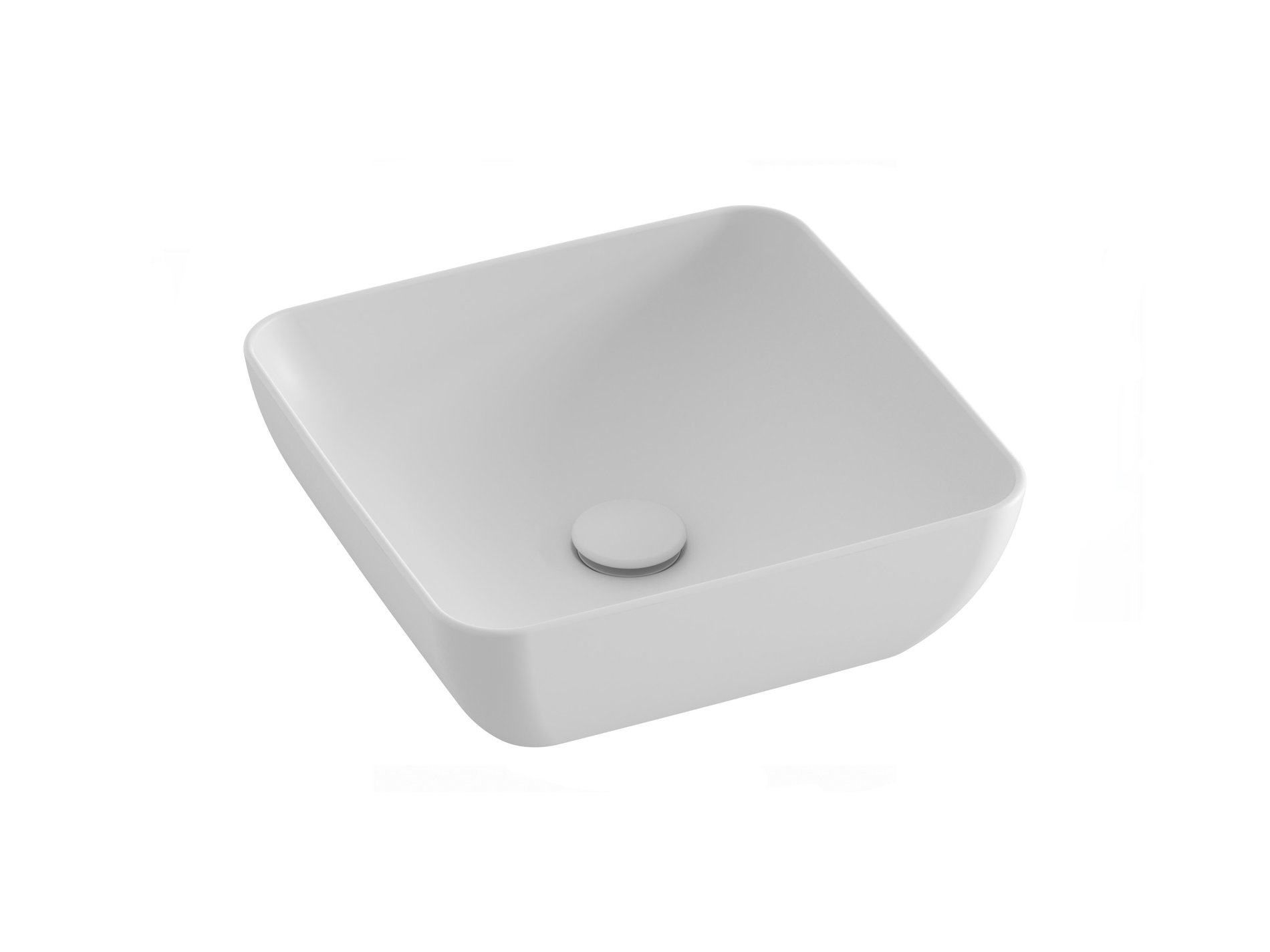 Ravak Uni Slim 38 S kerámiamosdó, matt fehér – Pultra építhető mosdók