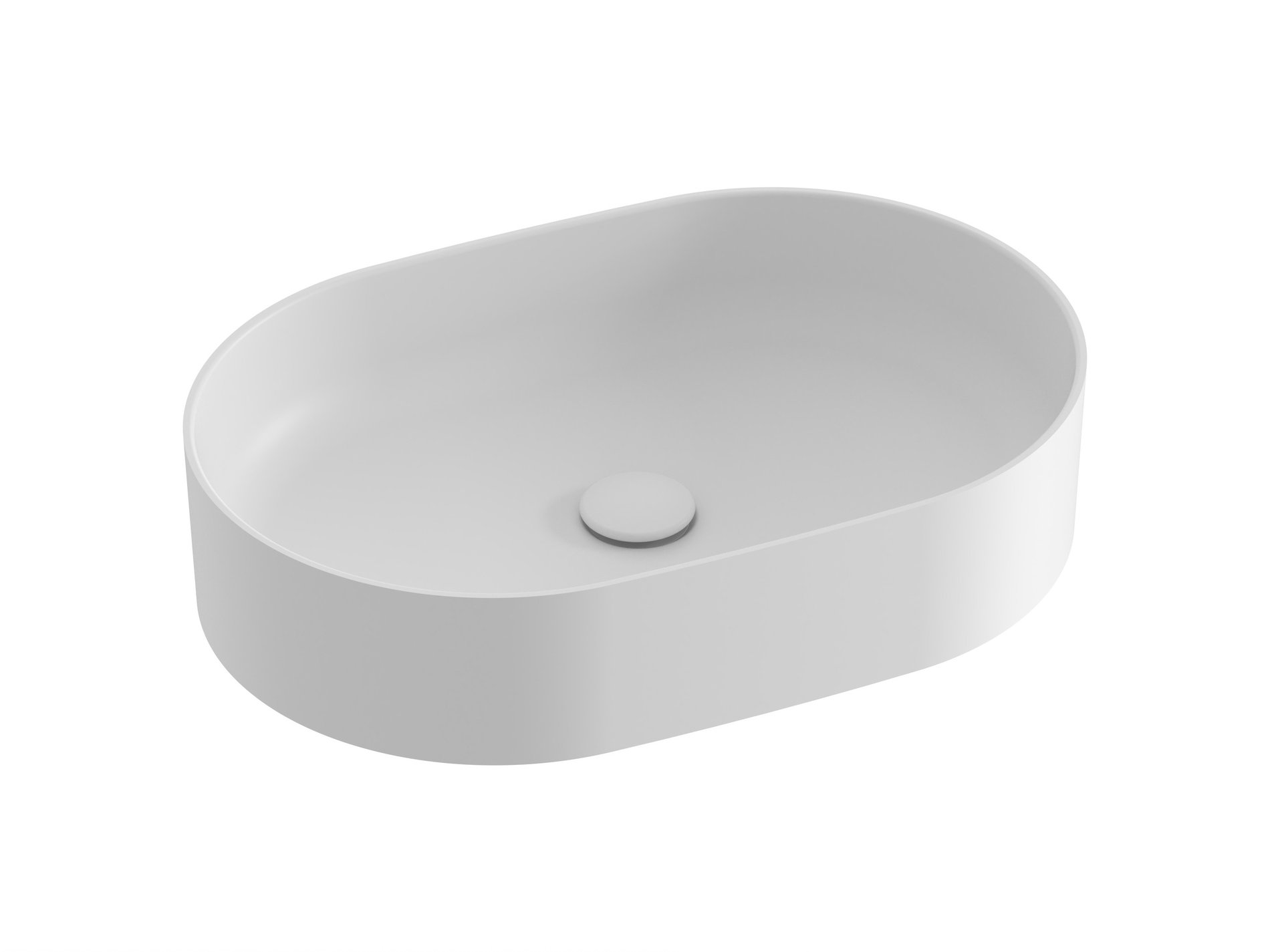 Ravak Ceramic Slim O 55 kerámiamosdó matt fehér – Pultra építhető mosdók