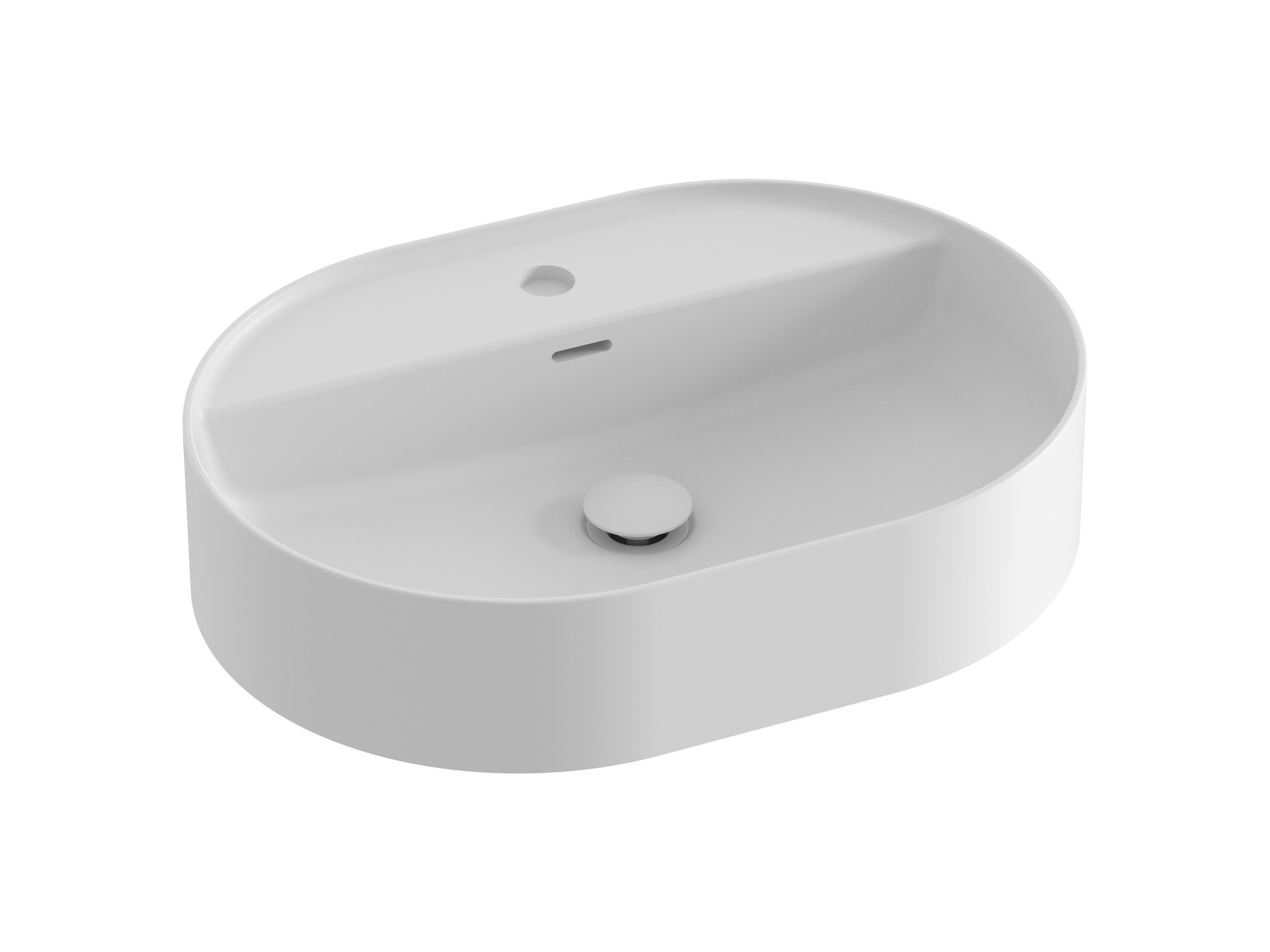 Ravak Ceramic Slim Shelf O 55 kerámiamosdó matt fehér – Pultra építhető mosdók