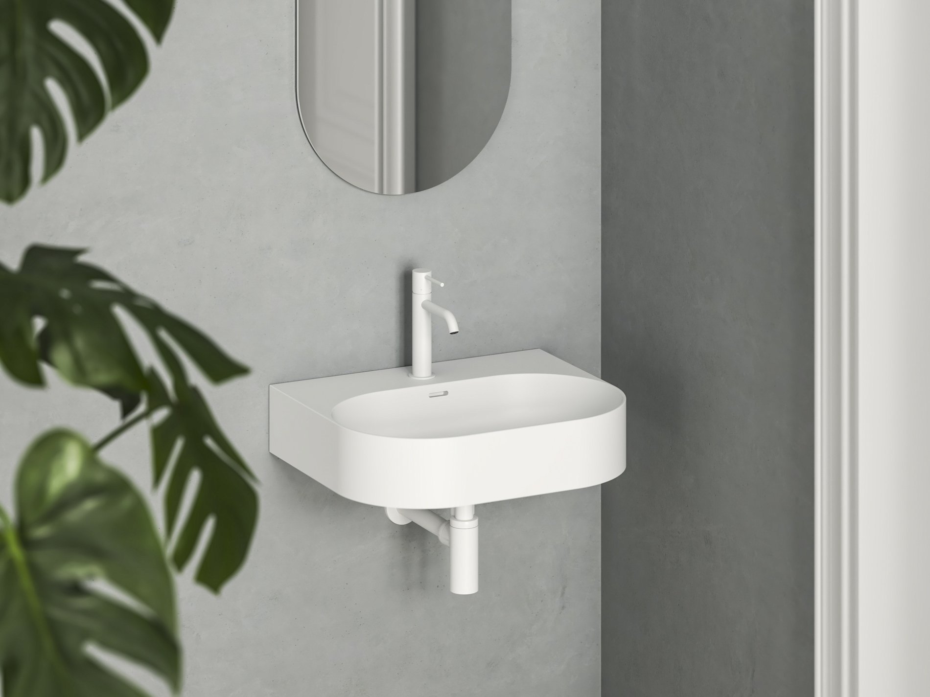 Ravak Ceramic Slim Wall O 55 N kerámiamosdó matt fehér – Fali mosdók
