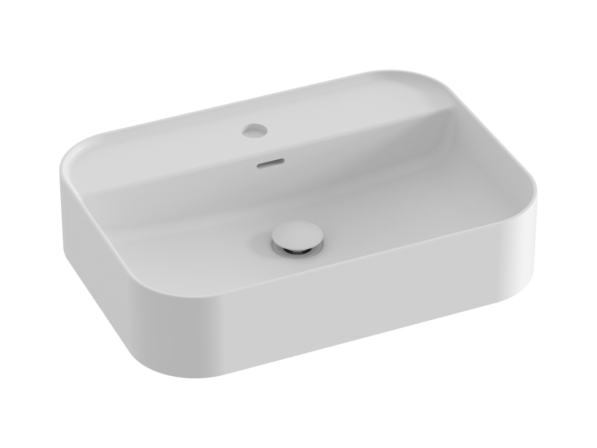 Ravak Ceramic Slim Shelf R 55 kerámiamosdó matt fehér – Pultra építhető mosdók