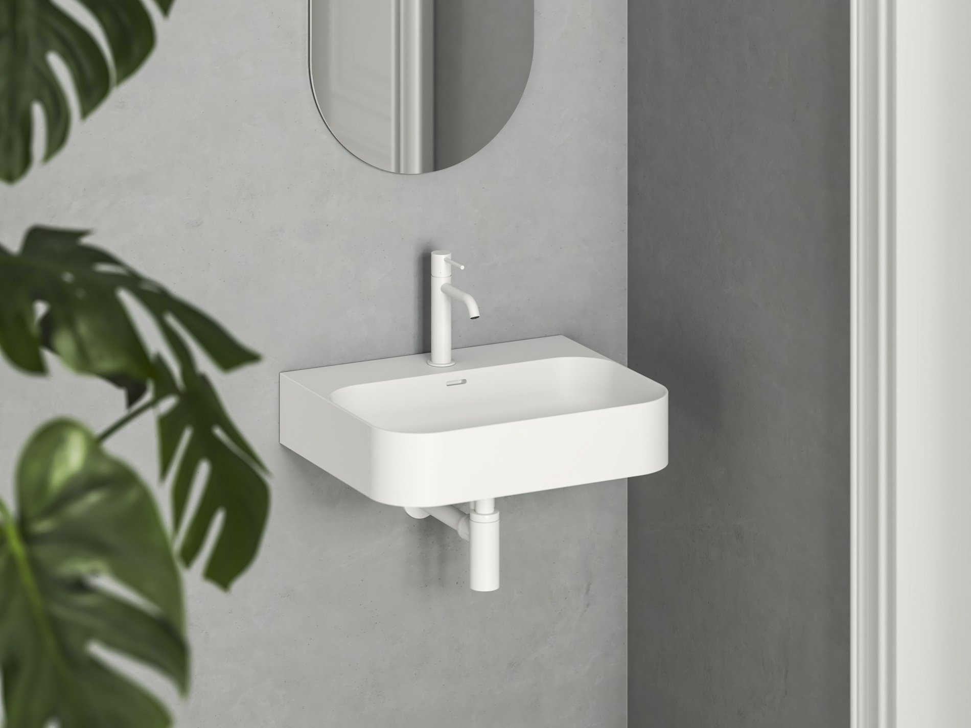 Ravak Ceramic Slim Wall R 55 N kerámiamosdó matt fehér – Fali mosdók