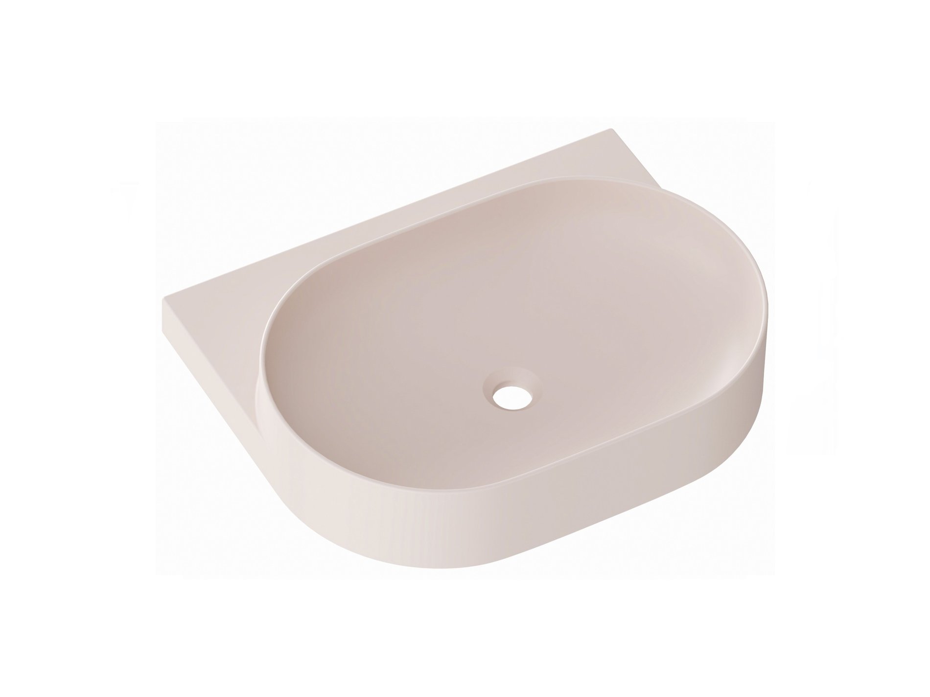 Ravak Yard 60 kerámiamosdó Alabaster Pink – Rózsaszín, Pultra építhető mosdók