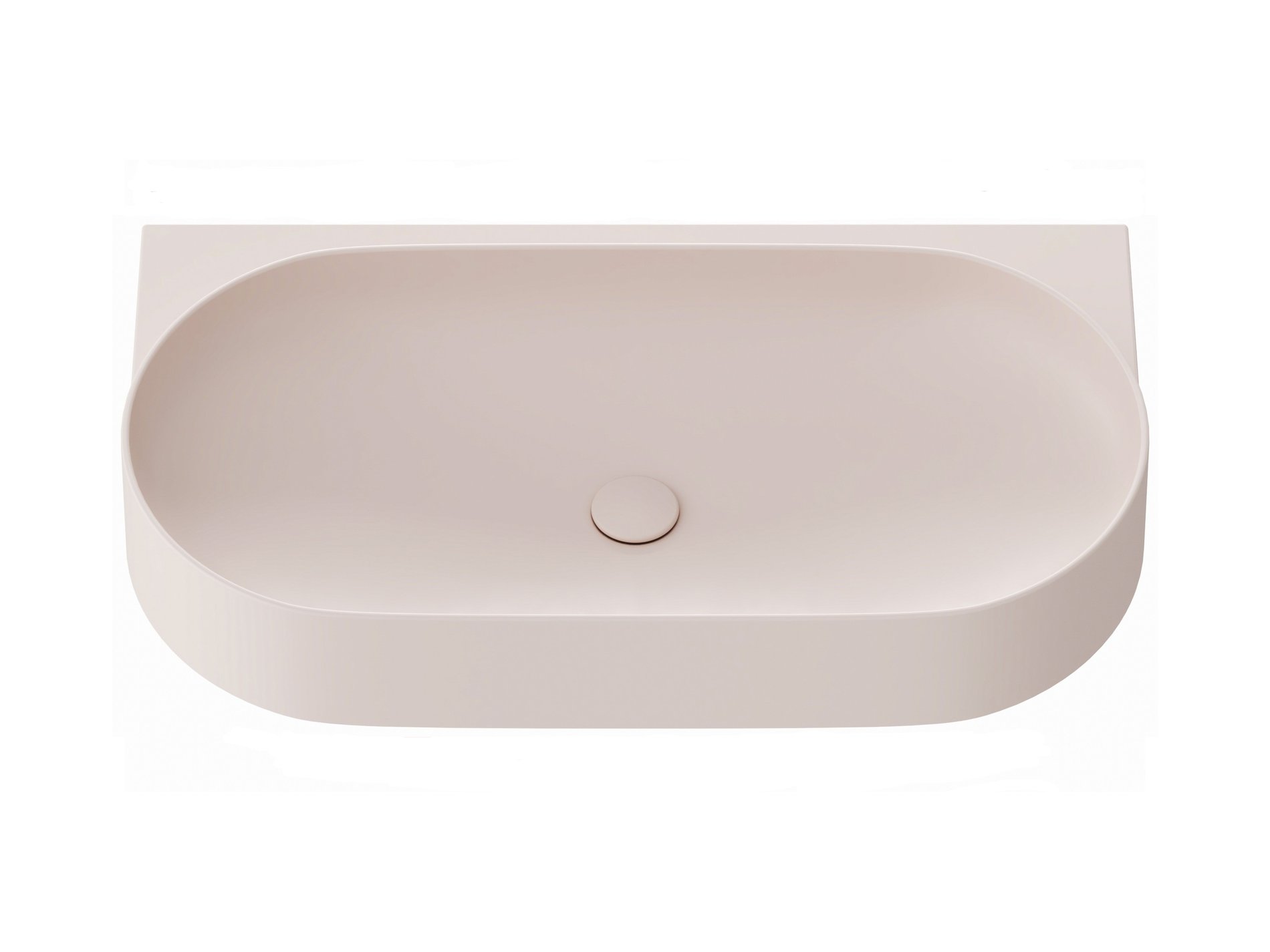 Ravak Yard 80 kerámiamosdó Alabaster Pink – Rózsaszín, Pultra építhető mosdók
