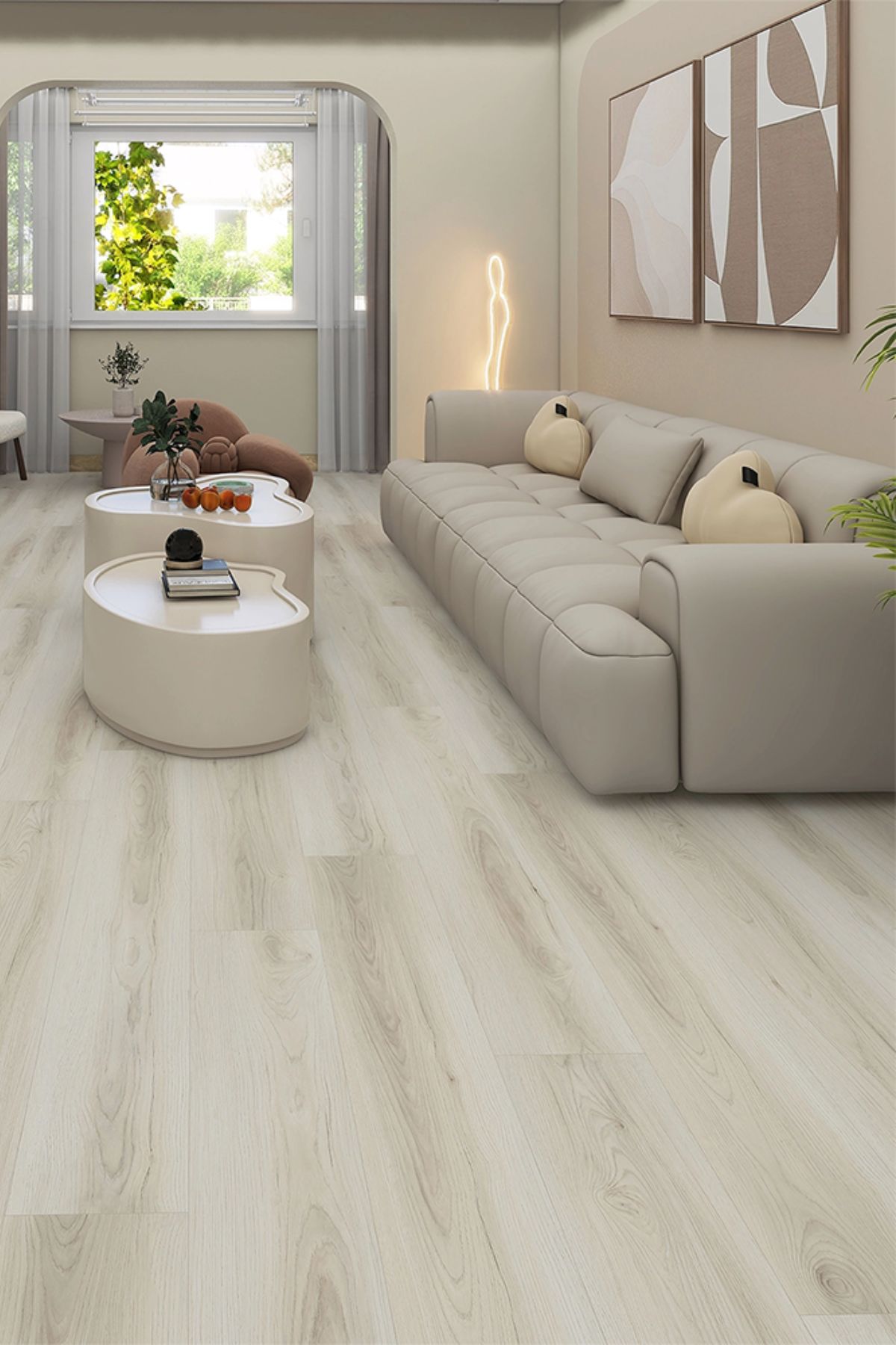 ProfiTrend Dacota Oak SPC padló – Szürke, SPC / Vinyl padló